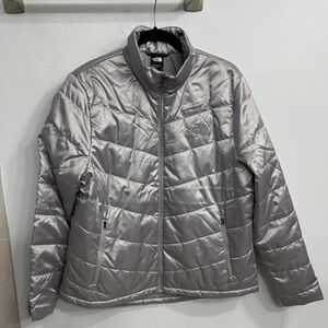 The North Face Metallic Gray Quilted Jacket